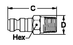 0.5 Inch NPT Pneumatic Quick Coupler , Quick Release Air Hose Fittings