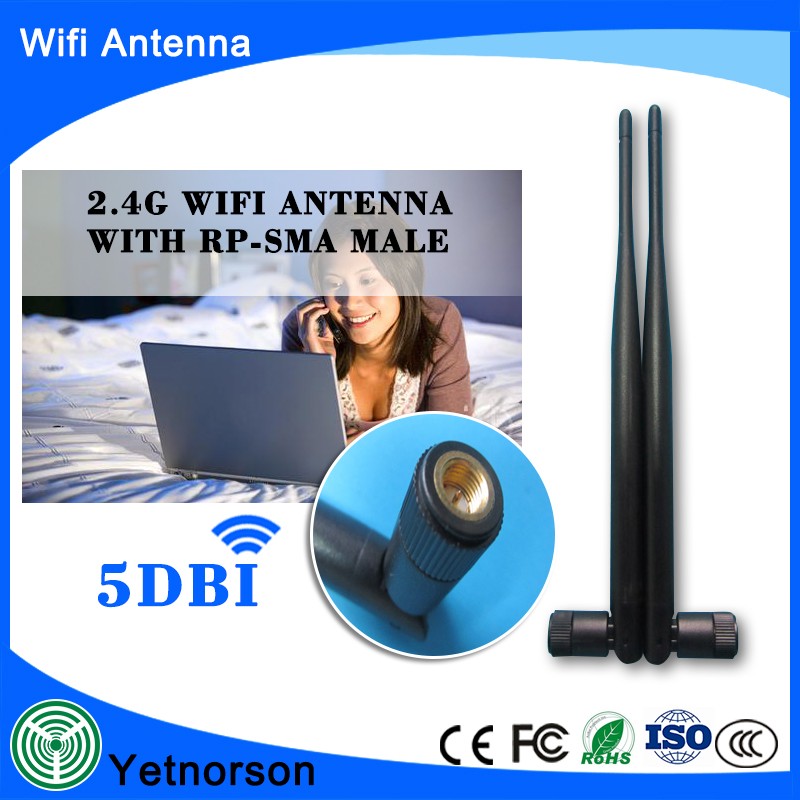 Long Distance Range 2km WiFi Antenna with 5dB Gain and 50Ω Input Impedance