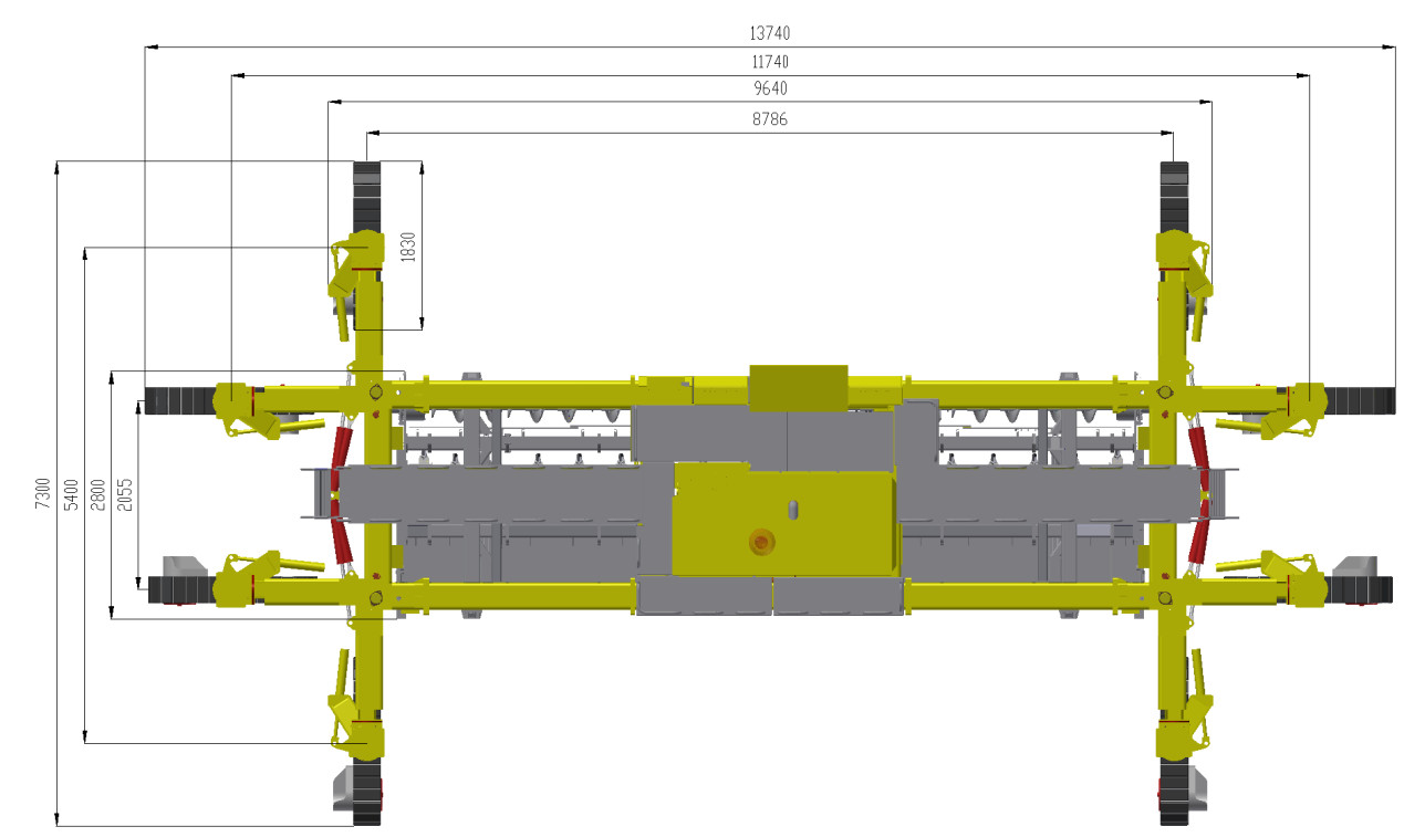 8m Slip Form Concrete Machine Smooth Cement Road Construction Paver Machine