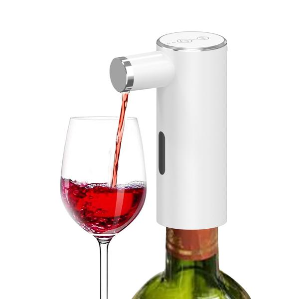 Stainless Steel Electric Wine Dispenser With 2.5W Power 500mah Battery White
