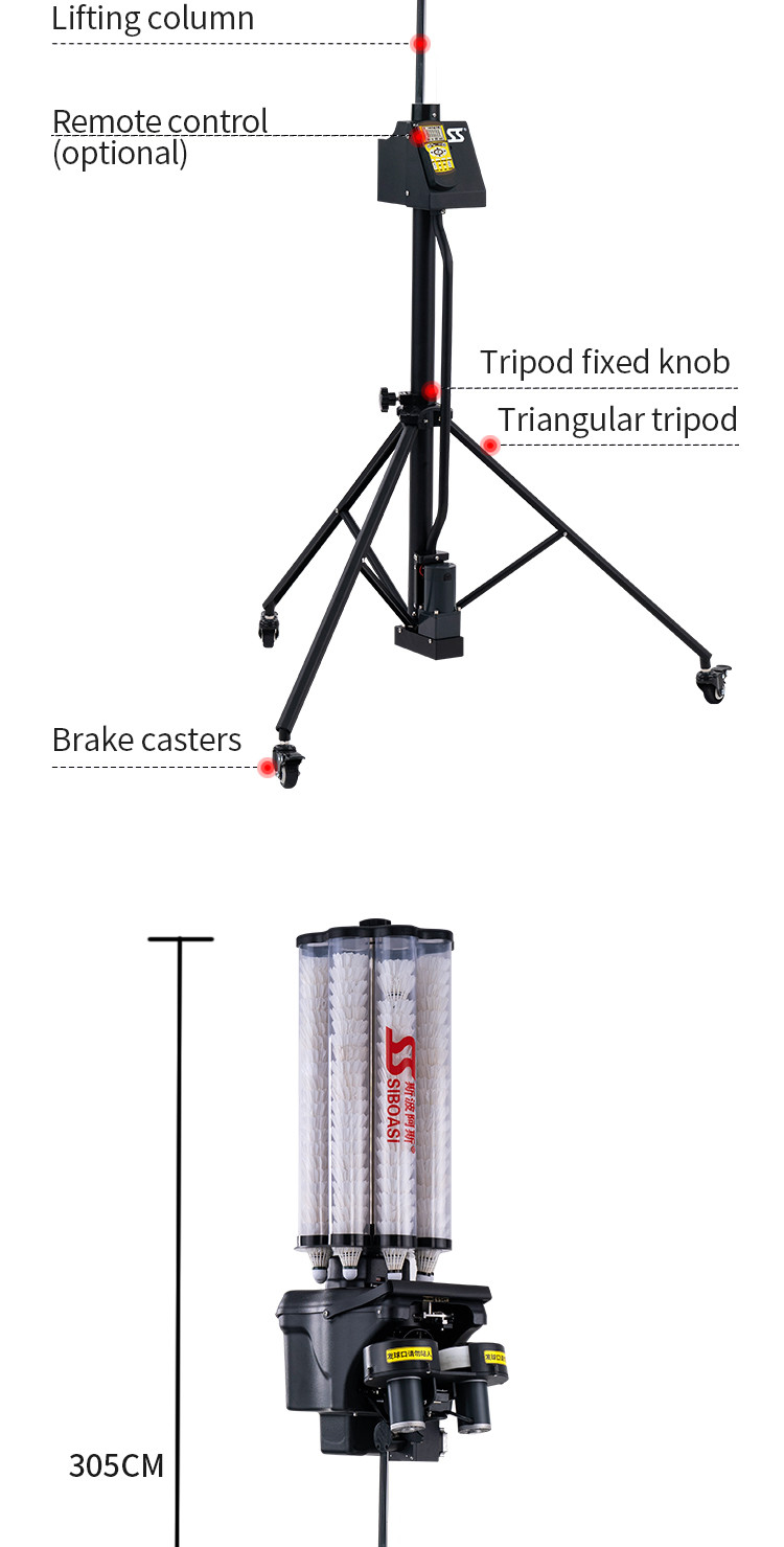 Automatic Shuttlecock Shooter Badminton Training Machine Shuttlecock Serving Machine