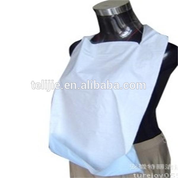 100% Woodpulp ISO13485 Disposable Adult Bib With Pocket
