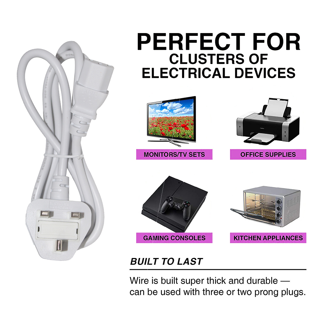 extension cord. B1363 PDU with 5M Rewireable Outlet and UK C13 Power Cable BS Male End Type