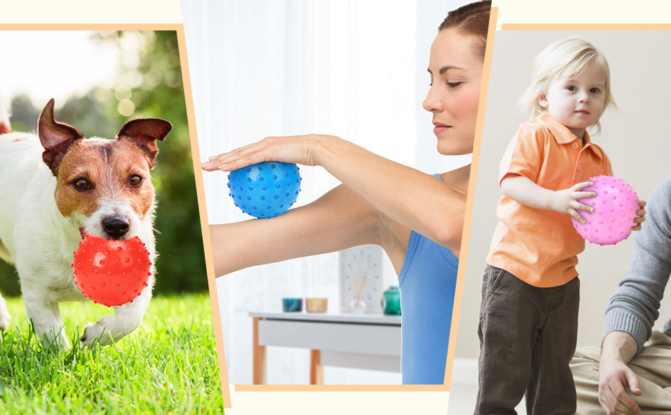 Large Bouncy Balls Bulk Inflatable Sensory Balls Soft Massage Stress Plastic Balls for School Party Play