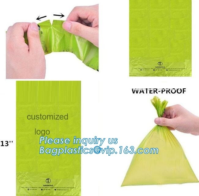 High Quality Eco-friendly Degradable Fashion With Printing Doggy Pet Dog Waste Poop Bags, Eco friendly pet dog waste poo