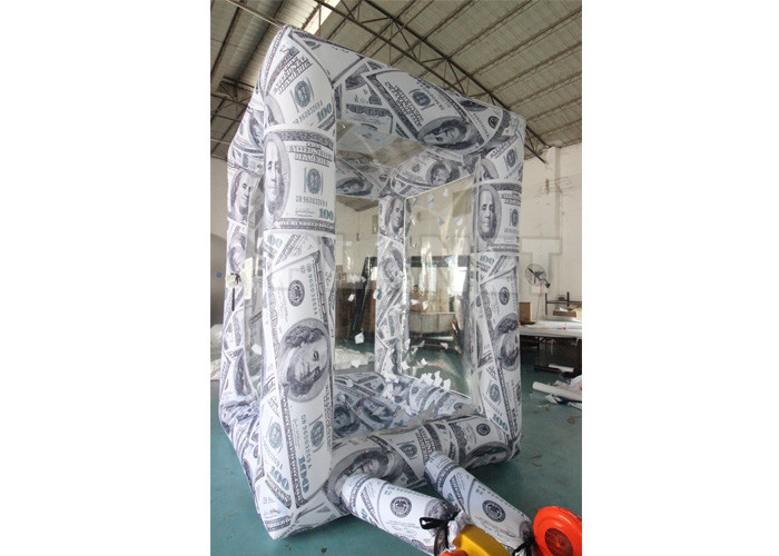 Custom Oxford Advertising Inflatable Cube Cash Money Catching Machine Grab Booth