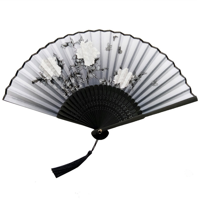 Natural Bamboo Silk Customized Hand Fans For Ladies