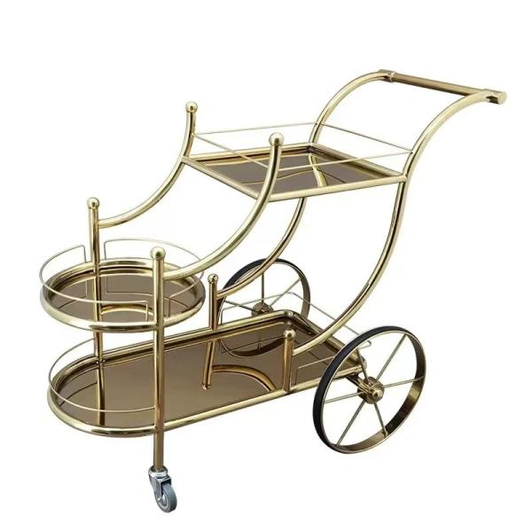 Commercial Bar Trolley Hotel Restaurant Furniture Metal Venue Mobile Delivery