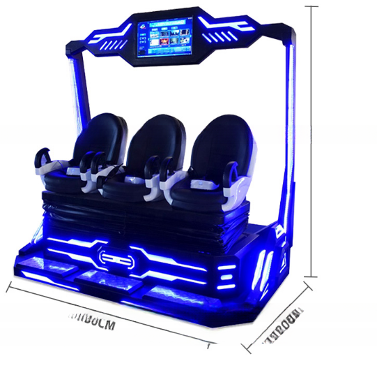 3 Seats Arcade 9D VR Chair 9D Virtual Reality Cinema Simulator 245*130*245CM