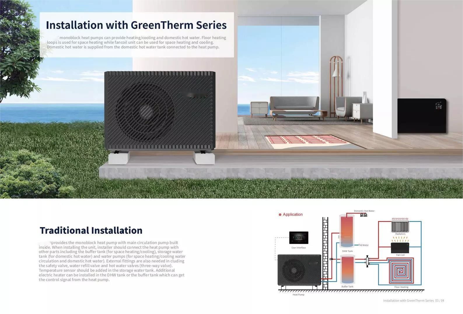 R290 Photovoltaic Heat Pump Cooling Air To Water Heat Pump Eco Friendly