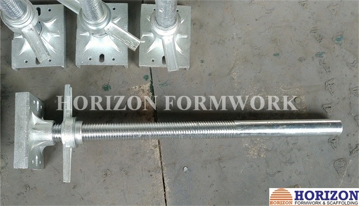 BS1139 Scaffold Adjusting Screw Jack For Leveling Scaffolding Systems