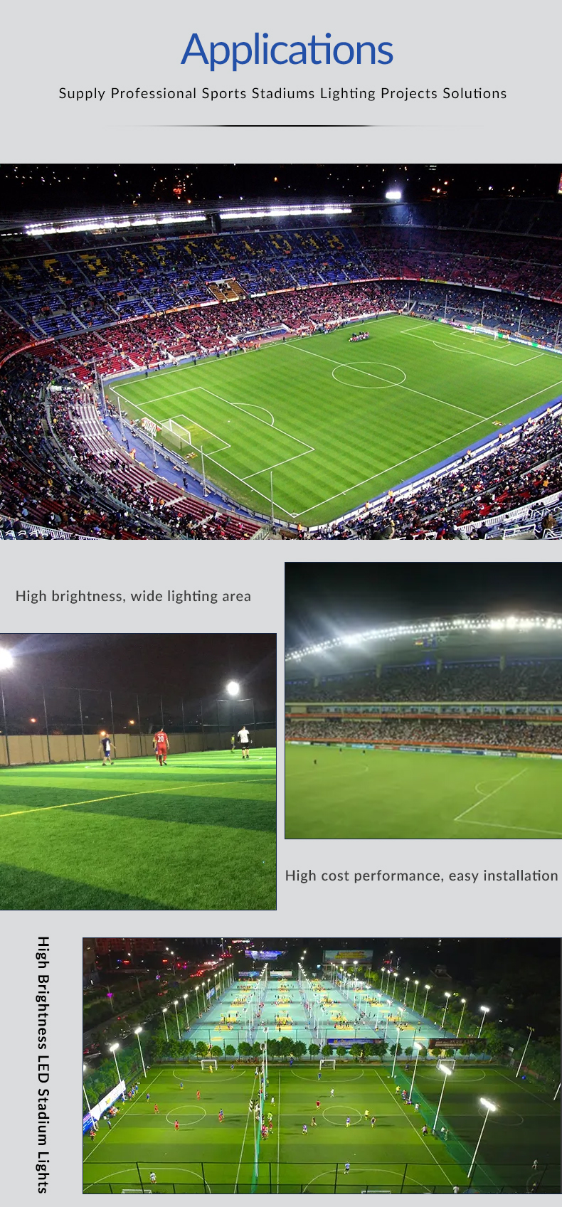 Module LED Sports Lights 500W Sport Field Lighting For Training Grounds