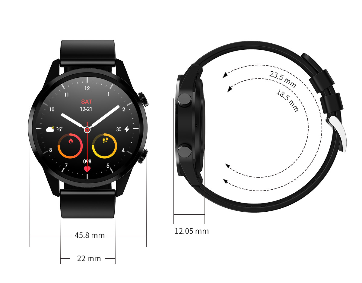 HS6620D IP67 Touch Screen Bluetooth Calling Smartwatch For Adult