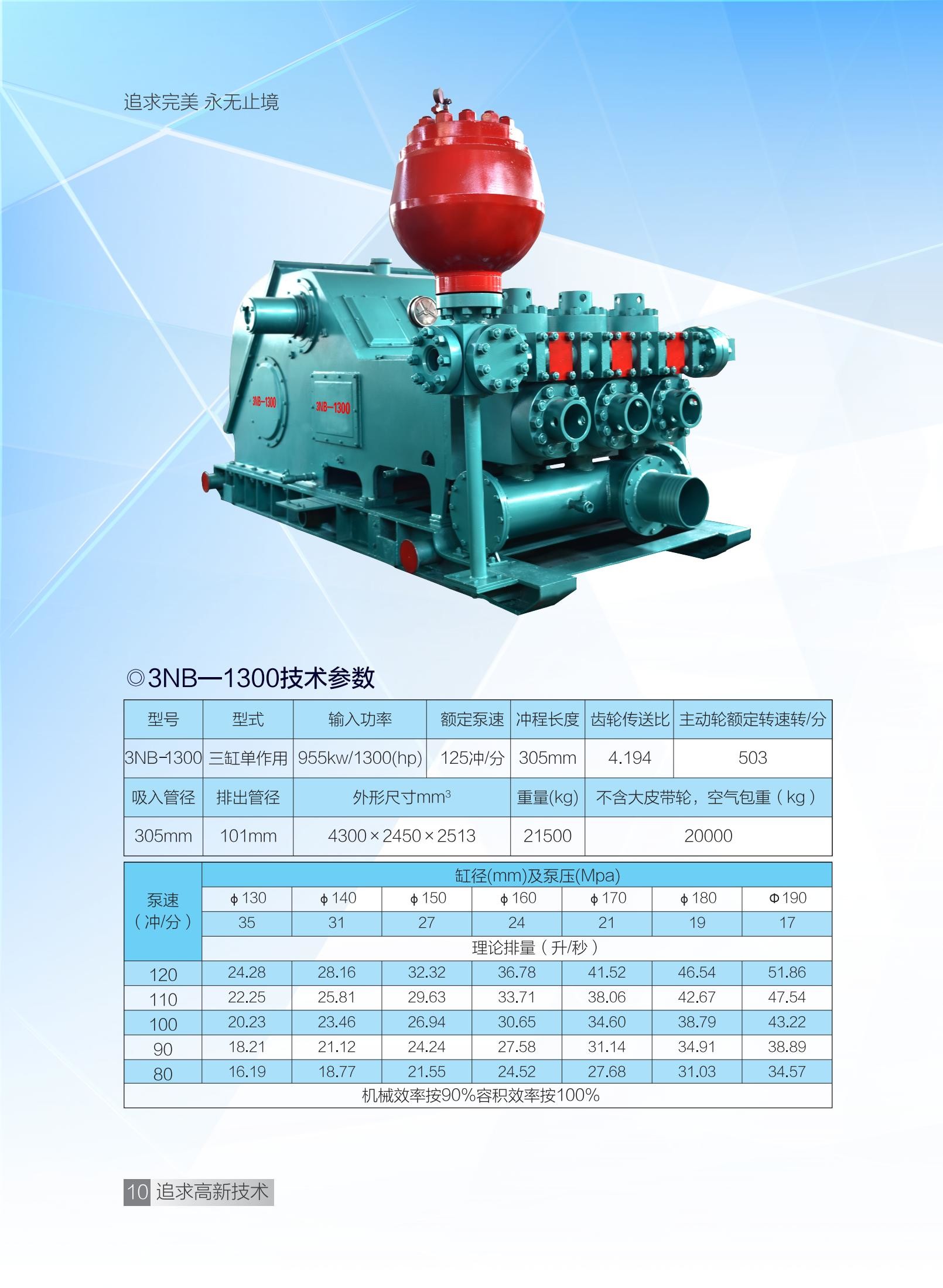Single Acting Piston Oilfield Reciprocating Mud Pump 1300Hp