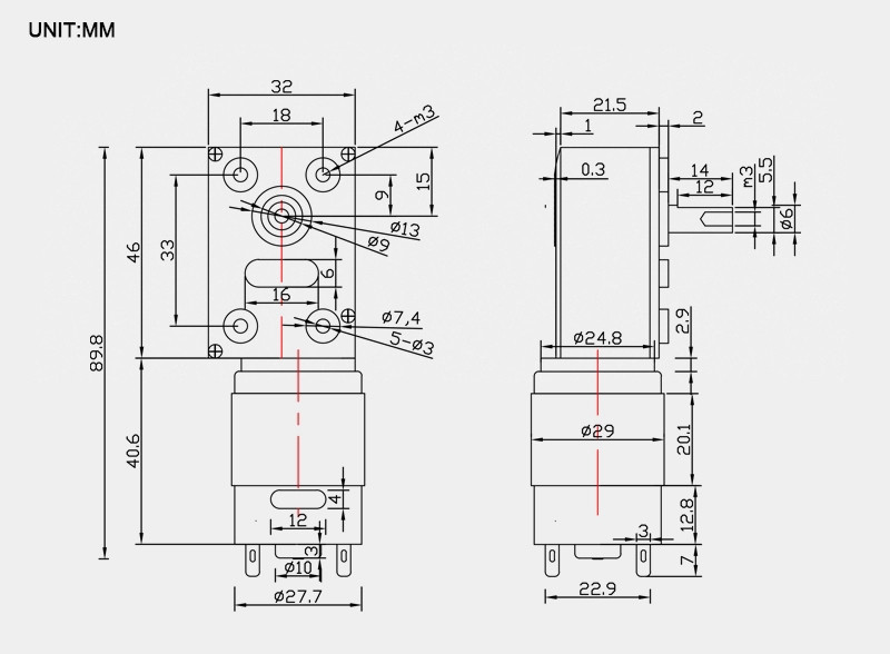 JGY 385 Self Lock Brushed Permanent Magnet Gear Motor 200rpm For Rotating Table
