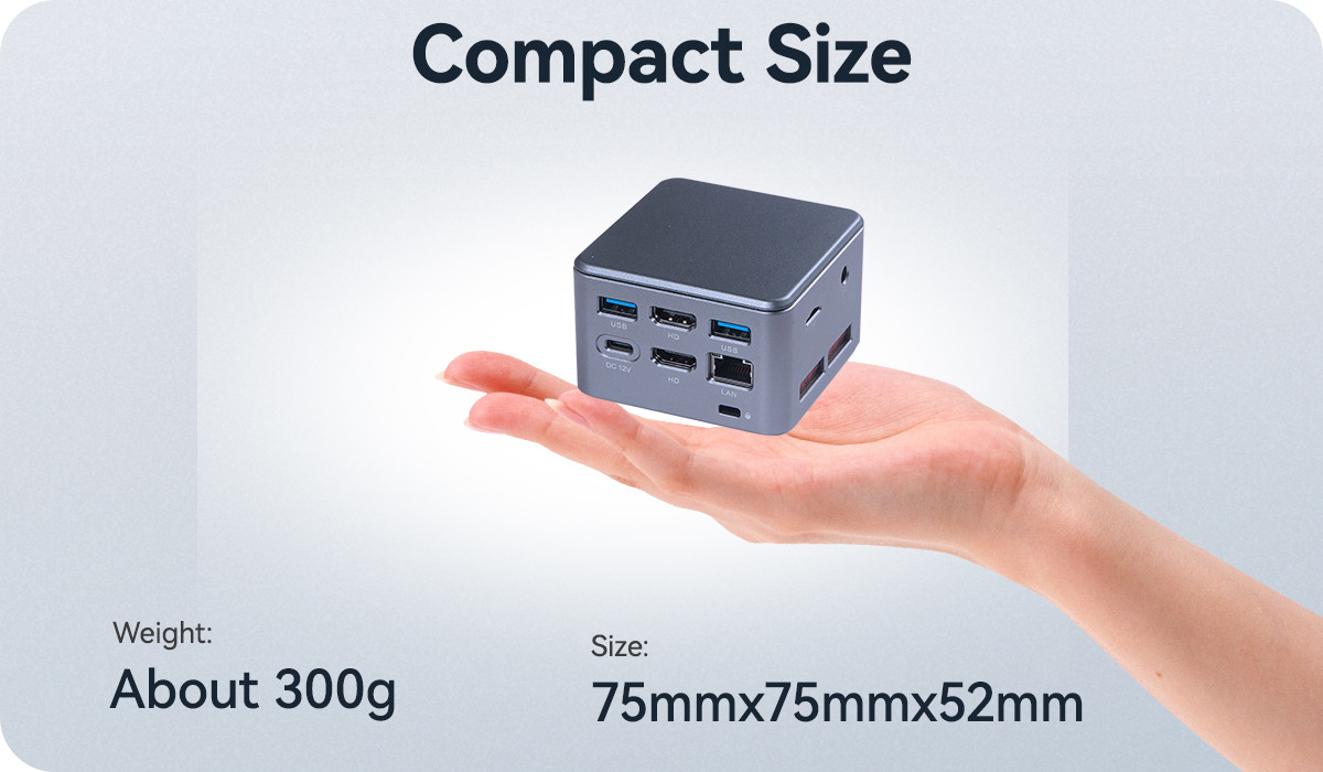 Intel Celeron N5105 Mini PC Portable Game PC LPDDR4x 16GB With Single LAN Dual HDMI