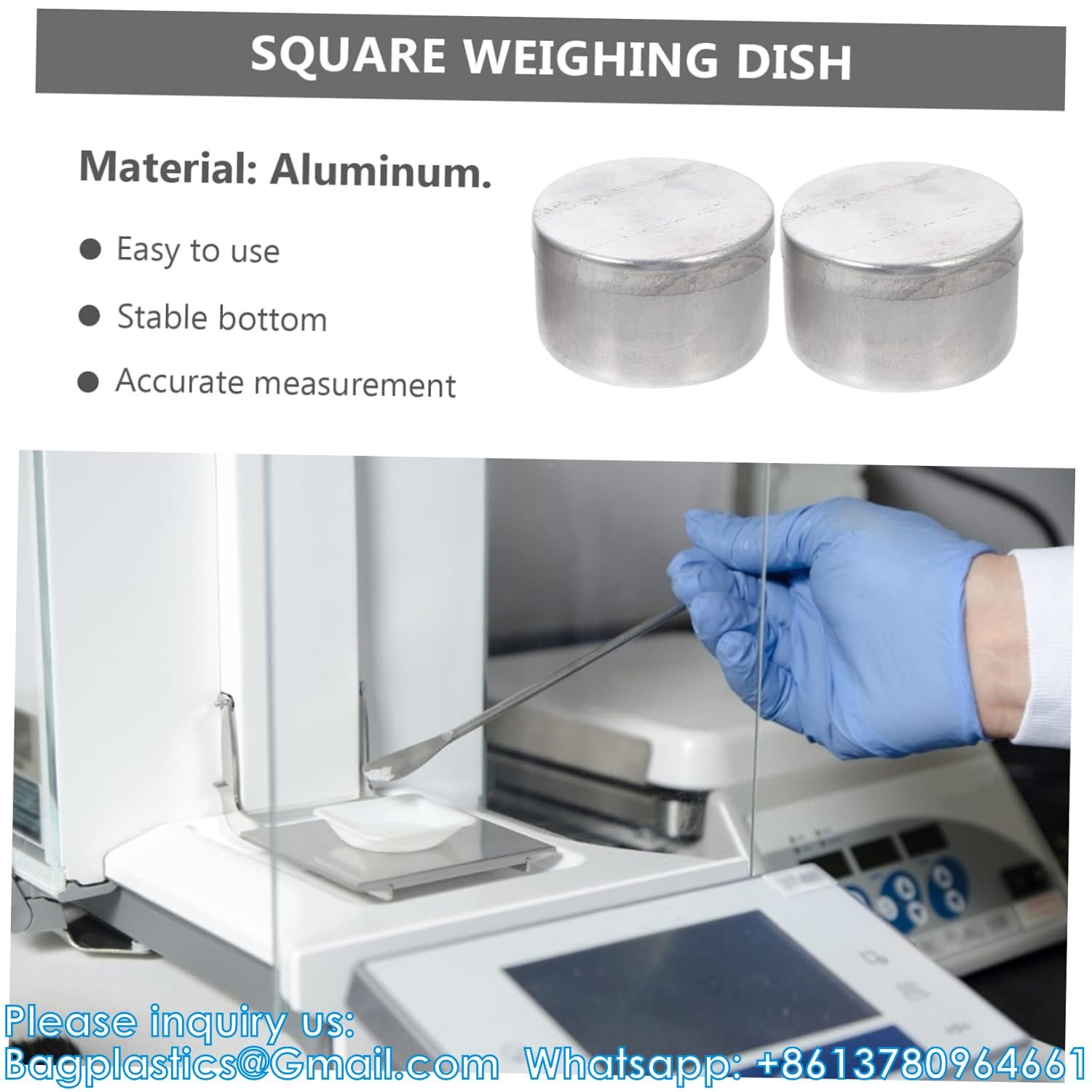 Aluminum Box Weighing Dish Narrow Spout Sampling Weighing Soil Collection Jar Aluminum Scale Pan Lab Measuring