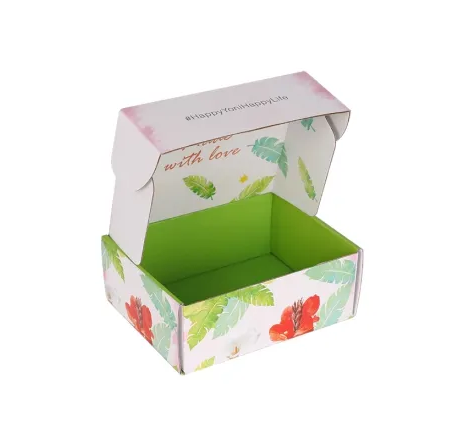 Corrugated Board Custom Print Colorful Cartoon Shipping Mailer Folding Boxes With Logo