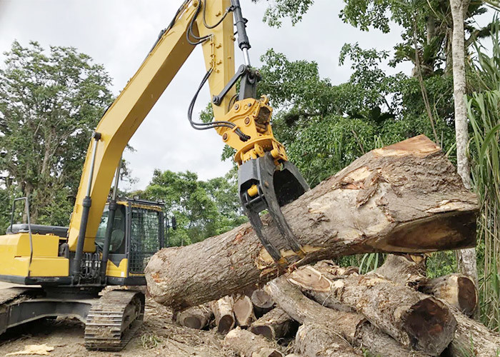 OEM 360 Degrees Rotation Hydraulic Grapple For 4-55tons Excavator