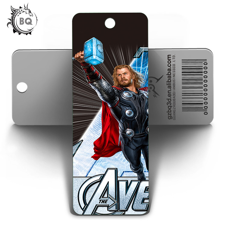 PET 3D Lenticular Personalised Book Marks With CMYK Printing 0.65 Mm Thickness