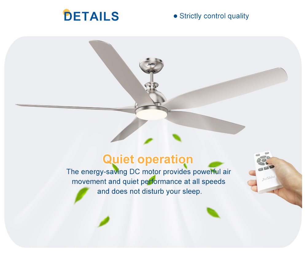 Five ABS Blades LED Ceiling Fan for Energy Saving and Lighting Solutions Service