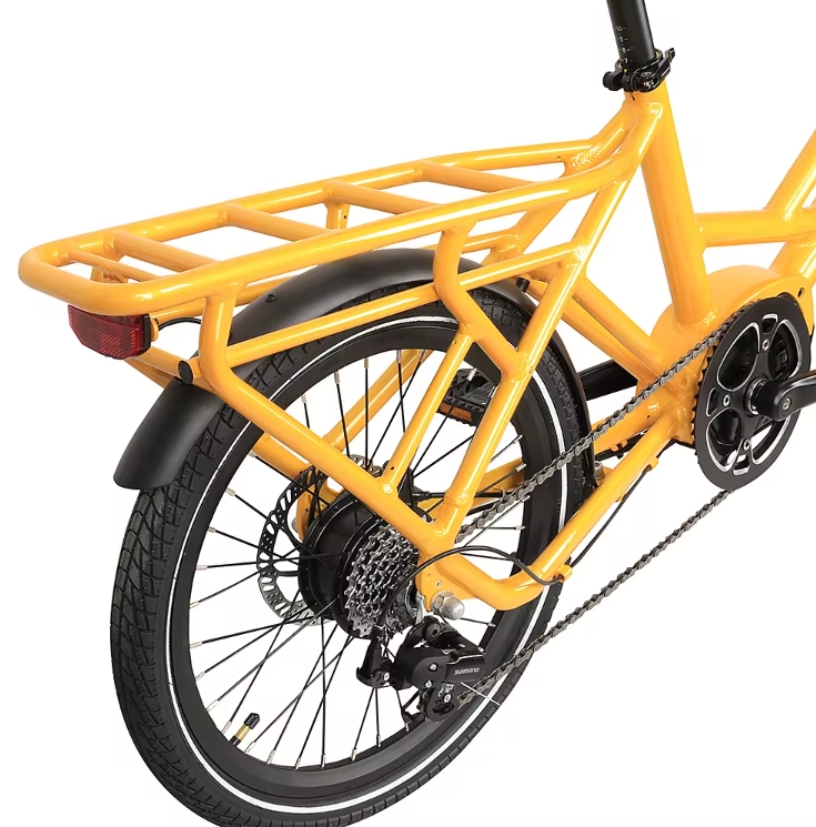 20 Inch Retro Dual 250W Electric Cargo Bike 7 Speed 36V 7.8Ah Lithium Battery