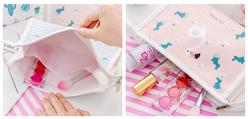 Toiletry Purse Holder Beauty Cartoon Printing Wash Bag Organizer Pouch