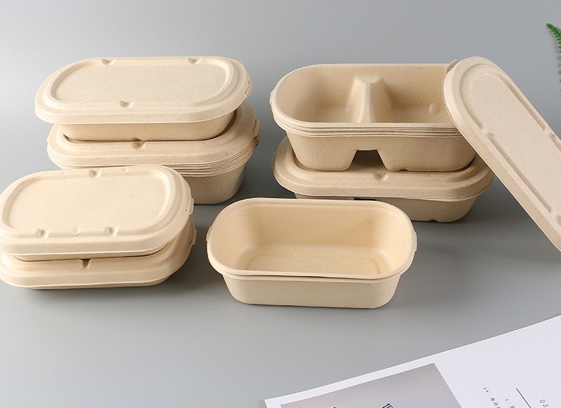 100% Biodegradable Disposable Wheat Straw Lunch Box Compostable
