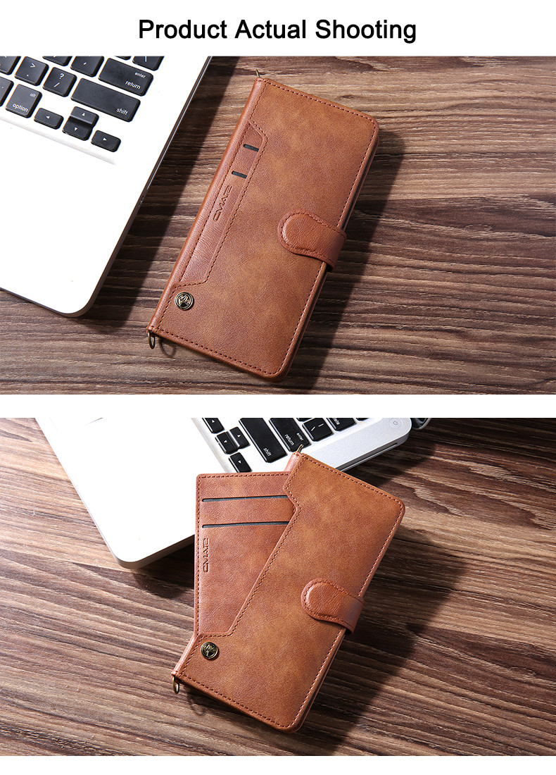 Wallet Stand Function Flip Pu Leather Phone Cases With Strap