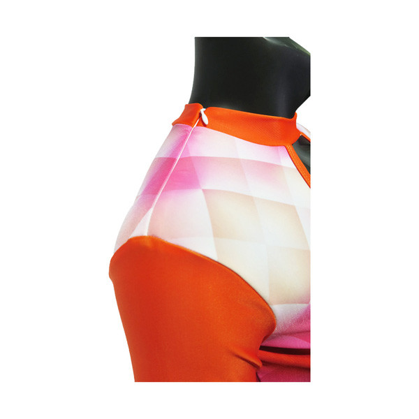 Long Sleeve Style Inline Skate Clothing Orange Skating Skin Suit For Lady