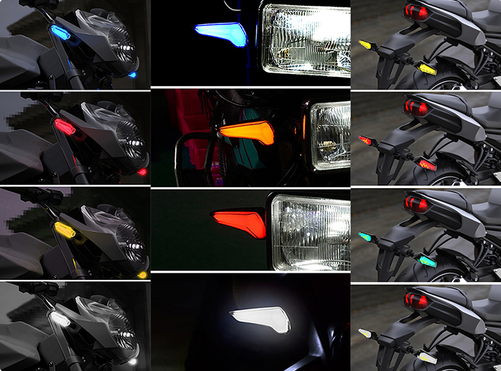 DC12V Voltage Waterproof Motorcycle LED Turn Signal Light 2PCS Within 120mm*30mm
