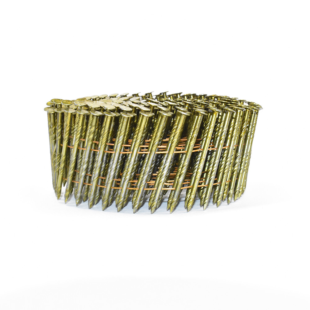 15 Degree 3"X.113" Pallet Coil Nails Screw Shank Flat Wood Coil Nails