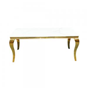 Buy cheap Golden Legs Modern Kitchen Table , Multipurpose Modern Marble Side Table product