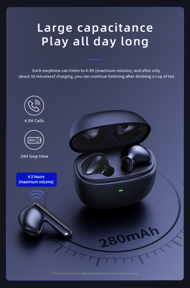 Mini Headset for Phone Calling and Music Newest Two Mic ENC True Wireless Earphones
