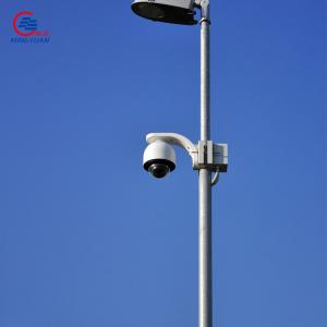 China Polygonal Hot Dip Outdoor Camera Mounting Pole Galvanized Telescopic For Parking Lot Monitoring on sale
