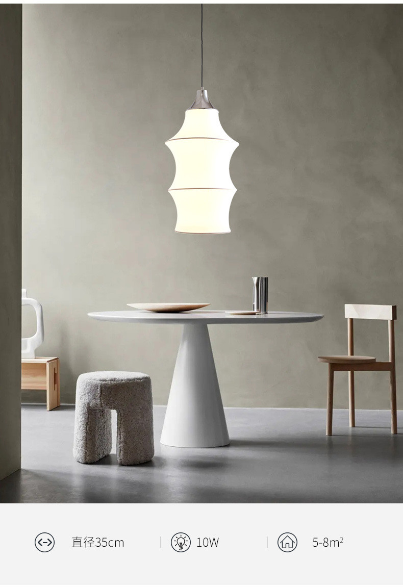 Nordic Silk Long Chandelier Modern Designer Study Bedroom Room Falkland Pendant Lamp(WH-MI-350)