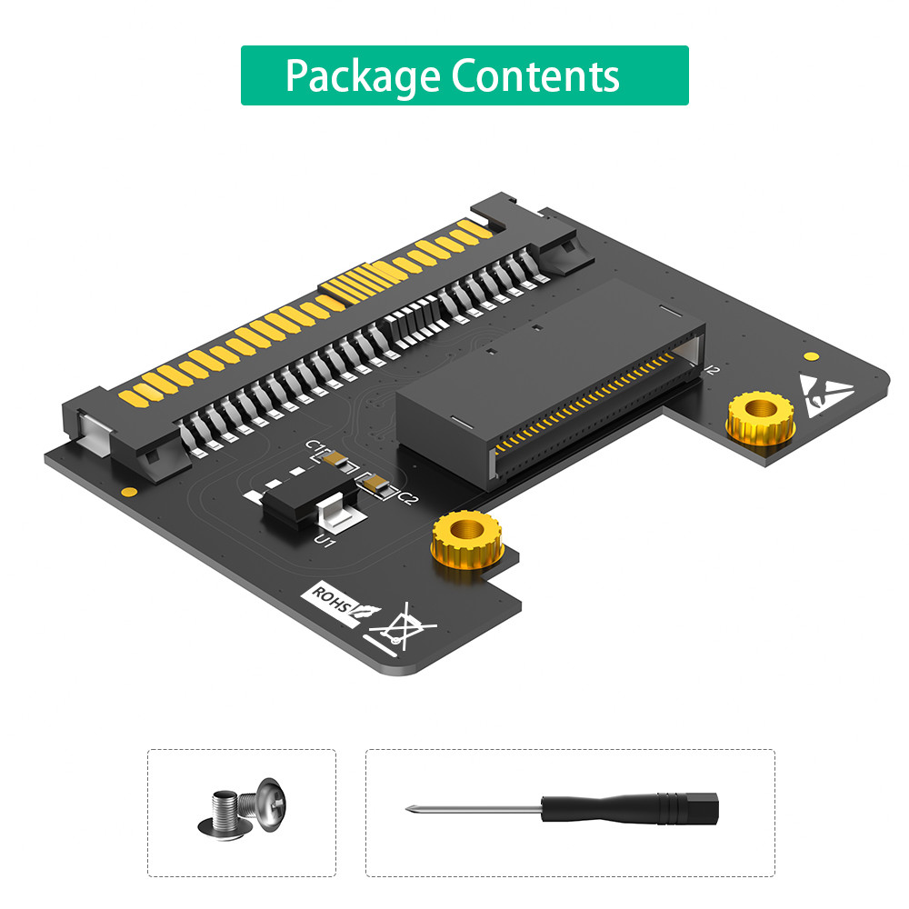 U.2 SFF-8639 to NVMe Ruler 1U GEN-Z EDSFF Short SSD E1.S Carrier Adapter Upgrade