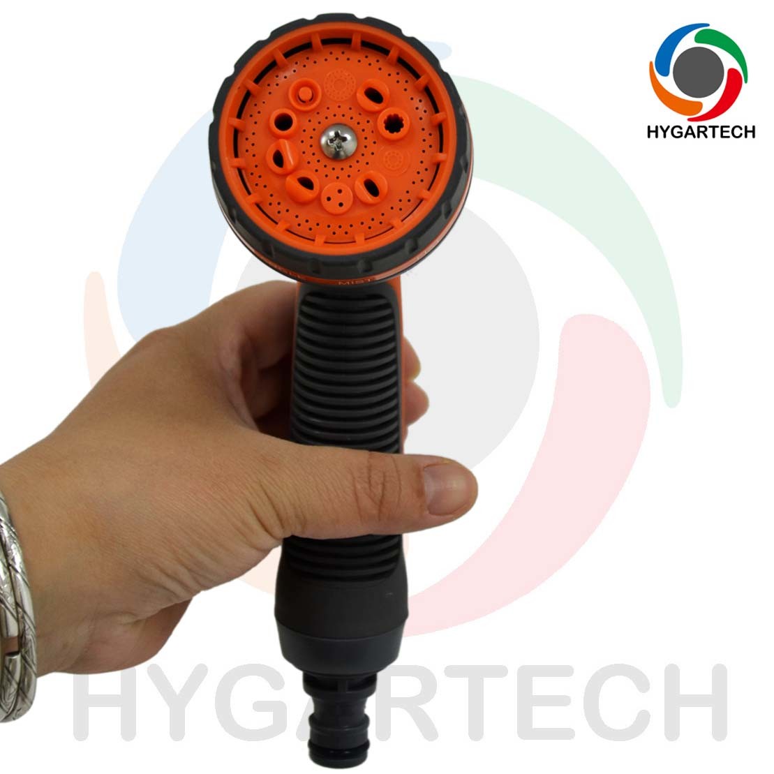 Garden Plastic 8 Function Spray Hose Nozzle With Click Quick Connect For Gardening And Horticulture Irrigation