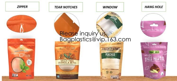 Polypropylene bags, Soup Pouches, Roll Stock, Aluminum Foil Bags, Stand up Pouches Flat bottom 8 side gusset food grade
