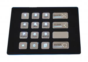 China 16 keys weather proof industrial black backlit metal numeric USB keypad with dot matrix on sale