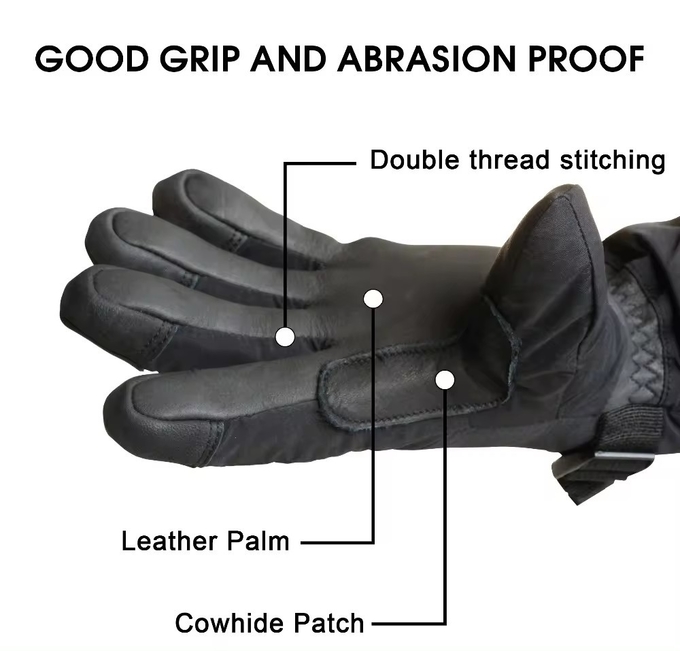 Men And Women Cold Proof Water Proof Wrist Strap Heat Insulated Work Gloves Outdoor Sports The Leather Winter Ski Gloves