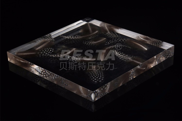 Special Effects Feather Material Cast Acrylic Sheets 15mm-60mm Thickness