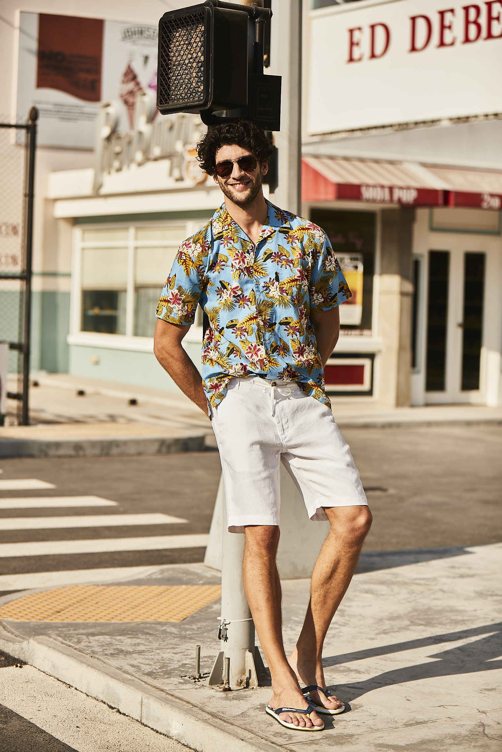 52% Linen Summer Button Up Shirts Mens Short Sleeve Hawaiian Casual Floral Shirts
