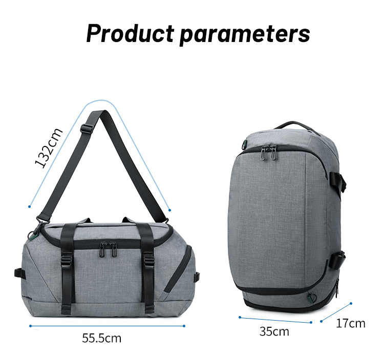 ISO9001 Gym Duffle Bag 33L Multifunctional Travel Bag Waterproof