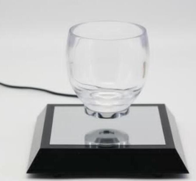 magnetic floating levitation X bottom glass coffee cup drinkware display racks