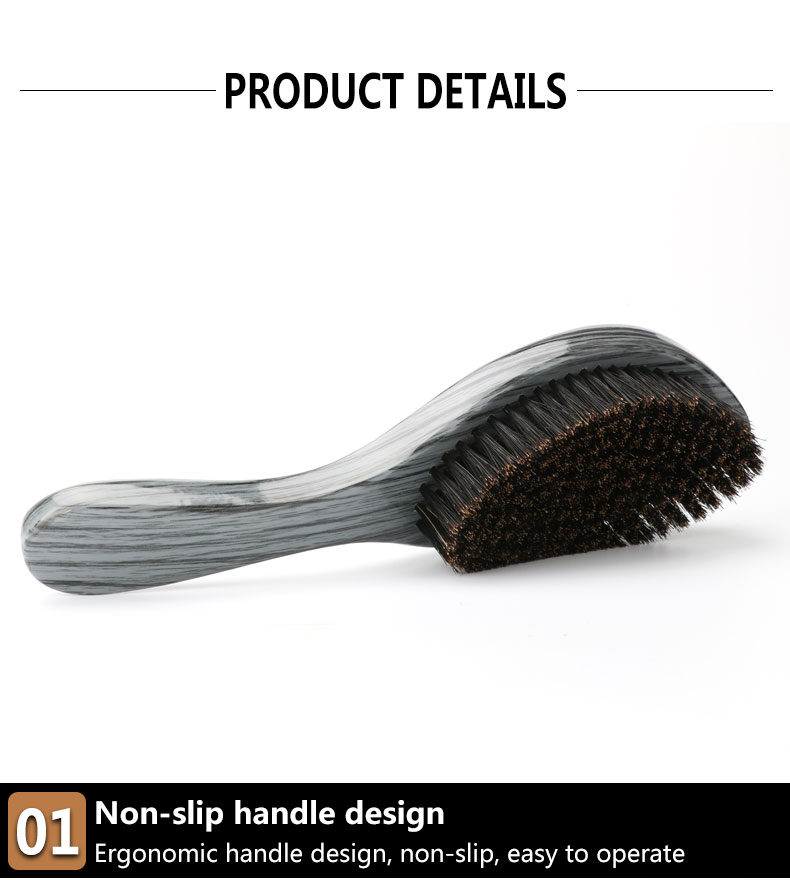 Wood Handle Soft Medium Hard Bristle Wave Brush Customized Color