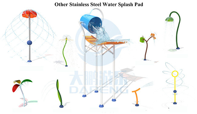 Galvanized Steel Water Splash Pad Splash Zone N Shape Waterfall Water Spray Curtain