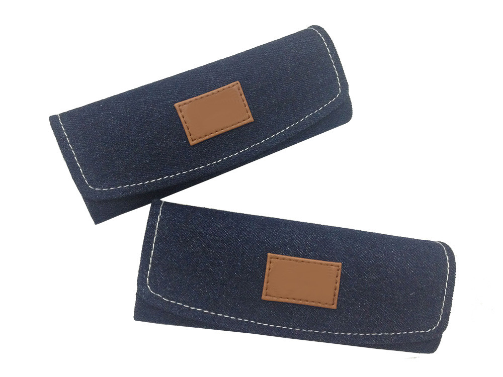 New Arrivals Denim Semi-Hard Optical Glasses Packing Case Jeans Eyewear Case Box