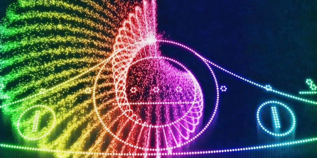 Best price multicolored led light 3d swing digital nozzle fountain