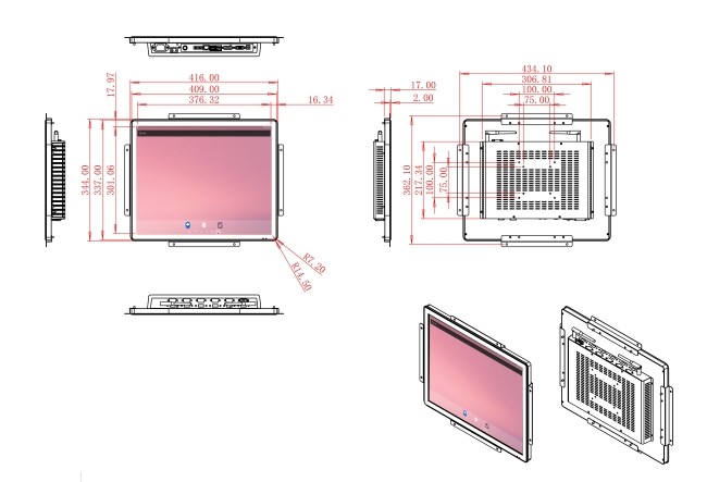 19-Inch Android Panel for Security Systems and Access Control Panels